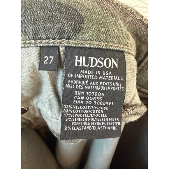 Hudson Camo Skinny Jeans Women’s Size 27 Stretch Camouflage Denim Pants - Picture 3 of 9